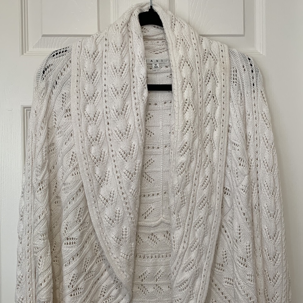 Cabi White Circle Sweater - Picture 2 of 8